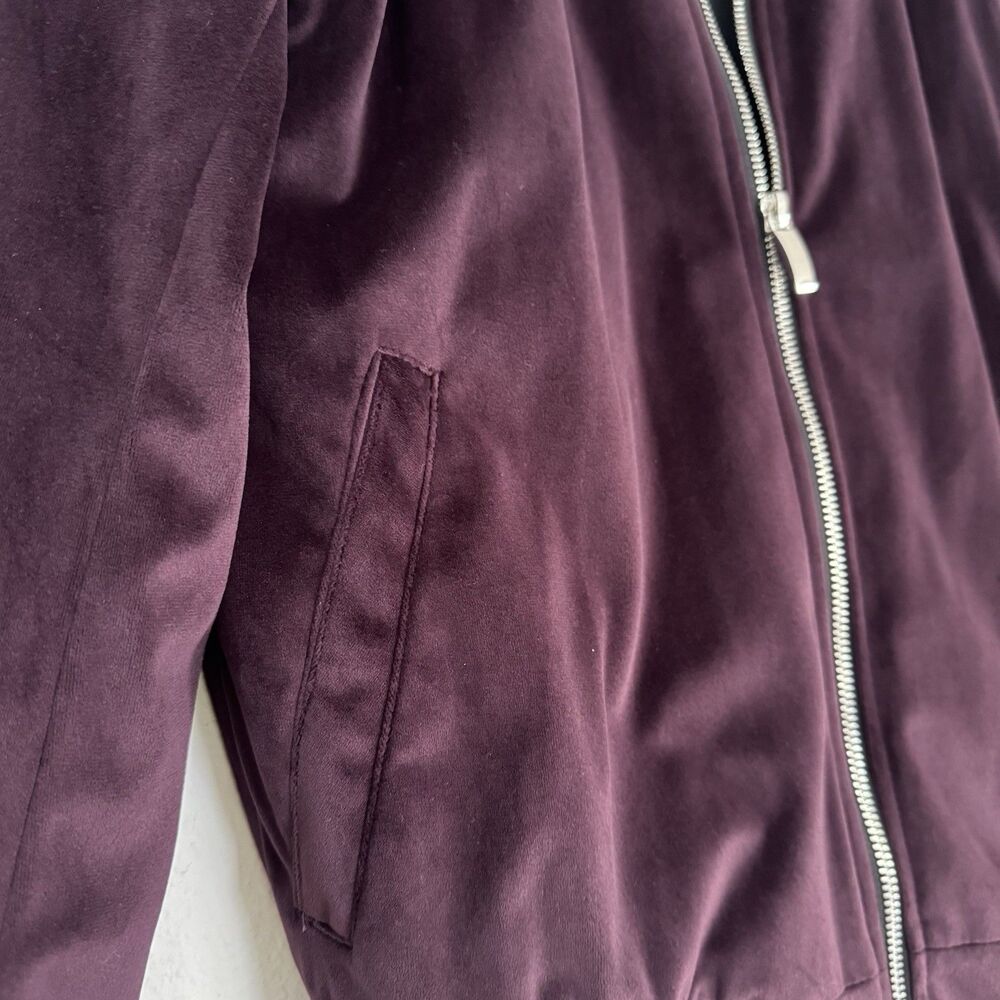 River Island Men Jacket Dark Red Purple Burgundy Bomber Versify Size XS - Picture 10 of 12